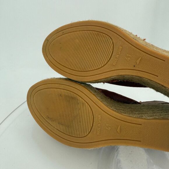 Toni Pons Womens Lugano Espadrille Sandals Platform Wedge Orange Canvas 41 10 US - Picture 14 of 16